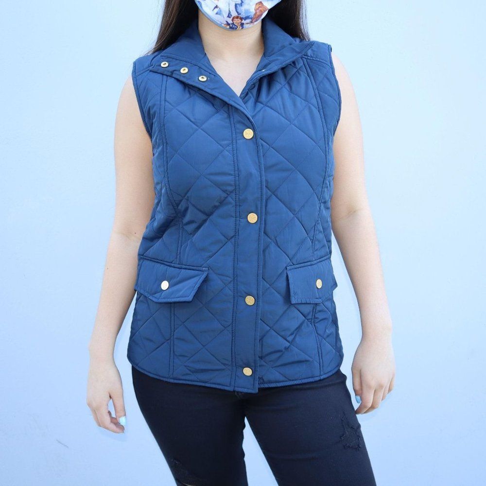 Quilted Vest Jacket Tory Navy